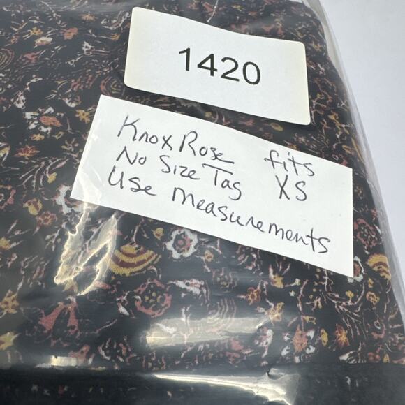 Boho Hi Low Halter Dress XS Brown Floral Dark Prairie Earthy Whimsigoth Hippie - Picture 16 of 16